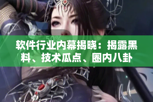 軟件行業(yè)內(nèi)幕揭曉：揭露黑料、技術(shù)瓜點、圈內(nèi)八卦
