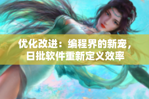優(yōu)化改進(jìn)：編程界的新寵，日批軟件重新定義效率