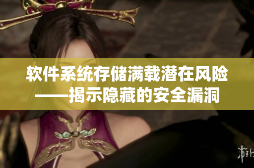 軟件系統(tǒng)存儲滿載潛在風(fēng)險——揭示隱藏的安全漏洞