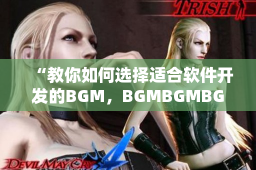 “教你如何選擇適合軟件開發(fā)的BGM，BGMBGMBGM價(jià)格全盤點(diǎn)”