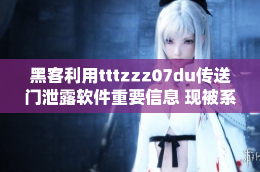 黑客利用tttzzz07du傳送門泄露軟件重要信息 現(xiàn)被系統(tǒng)全面排查