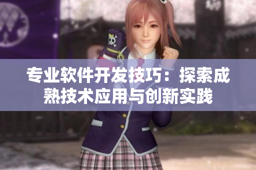 專業(yè)軟件開發(fā)技巧：探索成熟技術(shù)應(yīng)用與創(chuàng)新實踐