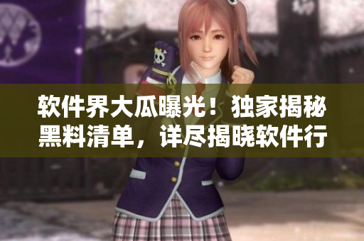 軟件界大瓜曝光！獨家揭秘黑料清單，詳盡揭曉軟件行業(yè)萬里長征故事