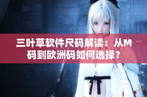 三葉草軟件尺碼解讀：從M碼到歐洲碼如何選擇？