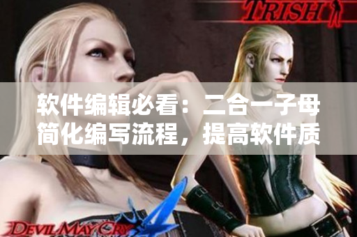 軟件編輯必看：二合一子母簡化編寫流程，提高軟件質(zhì)量！