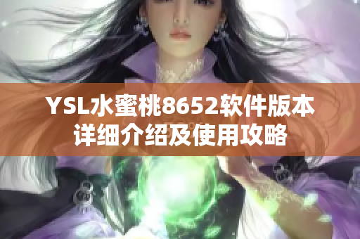 YSL水蜜桃8652軟件版本詳細介紹及使用攻略