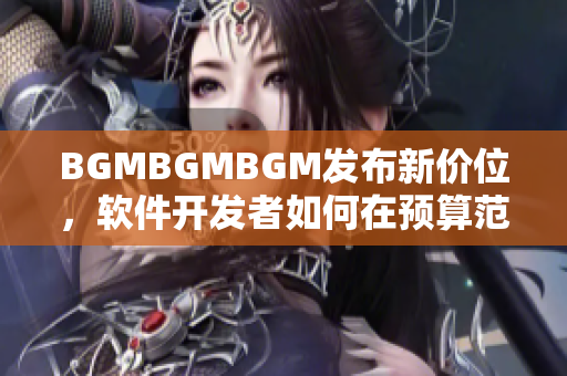 BGMBGMBGM發(fā)布新價位，軟件開發(fā)者如何在預算范圍內購買？