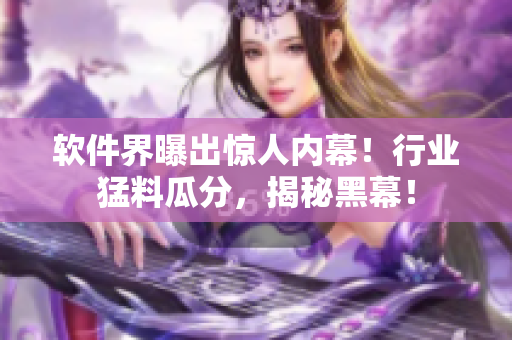 軟件界曝出驚人內(nèi)幕！行業(yè)猛料瓜分，揭秘黑幕！