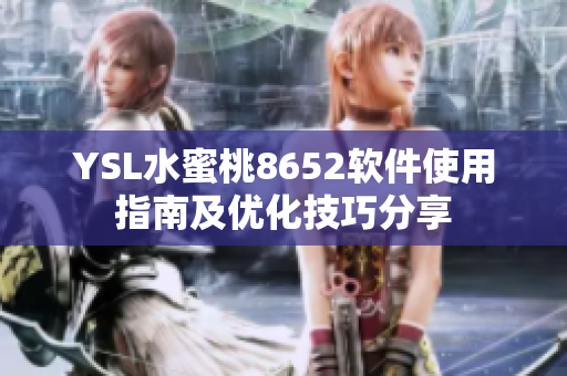 YSL水蜜桃8652軟件使用指南及優(yōu)化技巧分享