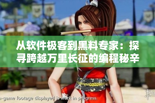 從軟件極客到黑料專家：探尋跨越萬里長征的編程秘辛
