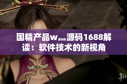 國精產(chǎn)品w灬源碼1688解讀：軟件技術(shù)的新視角