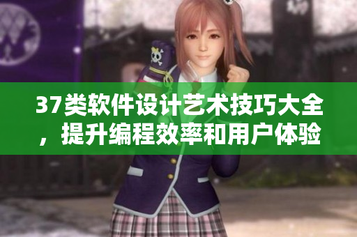 37類軟件設計藝術技巧大全，提升編程效率和用戶體驗
