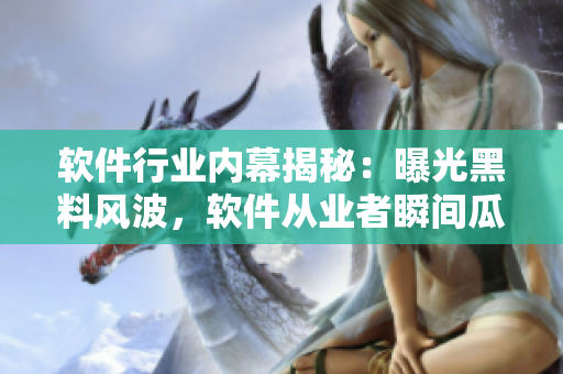 軟件行業(yè)內(nèi)幕揭秘：曝光黑料風(fēng)波，軟件從業(yè)者瞬間瓜分！