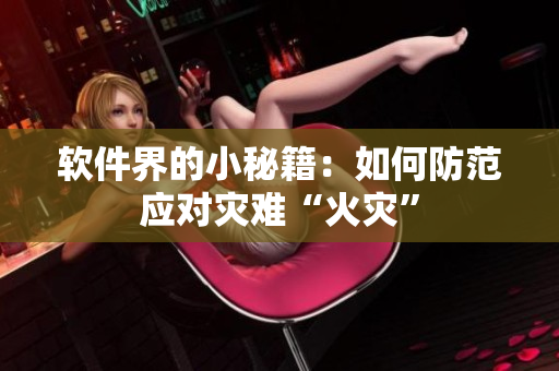 軟件界的小秘籍：如何防范應(yīng)對災(zāi)難“火災(zāi)”