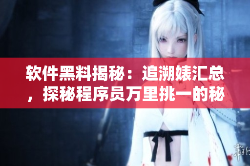 軟件黑料揭秘：追溯婊匯總，探秘程序員萬里挑一的秘密歷程