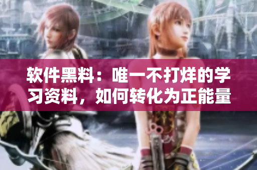軟件黑料：唯一不打烊的學(xué)習(xí)資料，如何轉(zhuǎn)化為正能量