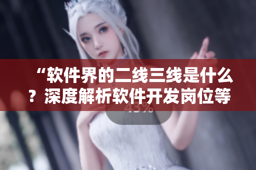 “軟件界的二線三線是什么？深度解析軟件開發(fā)崗位等級”