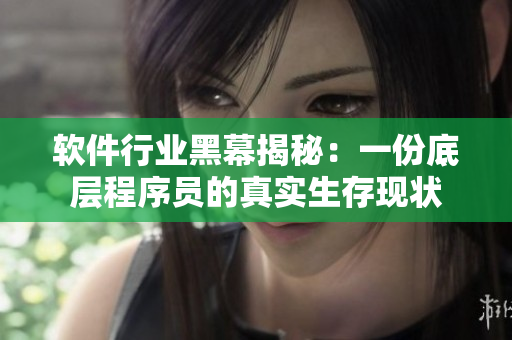 軟件行業(yè)黑幕揭秘：一份底層程序員的真實(shí)生存現(xiàn)狀
