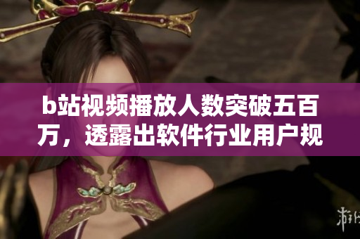b站視頻播放人數(shù)突破五百萬，透露出軟件行業(yè)用戶規(guī)模龐大的趨勢