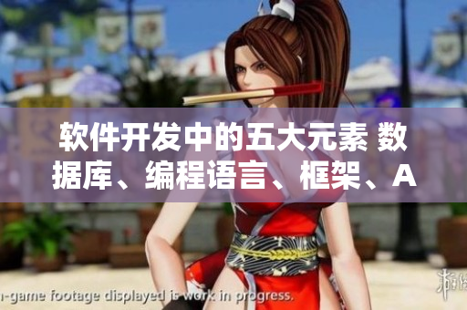 軟件開發(fā)中的五大元素 數(shù)據(jù)庫、編程語言、框架、API與開發(fā)工具