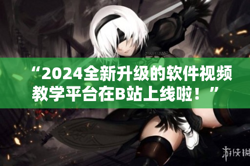 “2024全新升級的軟件視頻教學平臺在B站上線啦！”
