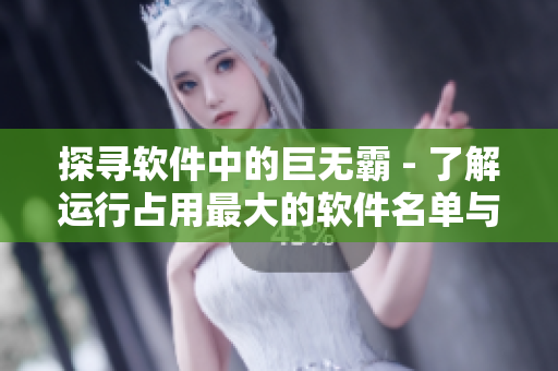 探尋軟件中的巨無霸 - 了解運(yùn)行占用最大的軟件名單與優(yōu)化技巧