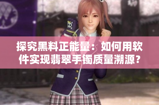 探究黑料正能量：如何用軟件實現(xiàn)翡翠手鐲質(zhì)量溯源？
