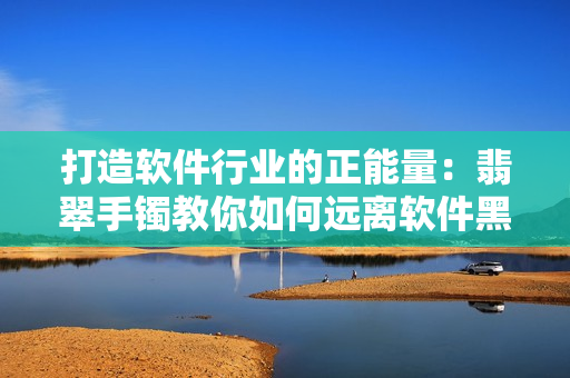 打造軟件行業(yè)的正能量：翡翠手鐲教你如何遠(yuǎn)離軟件黑料