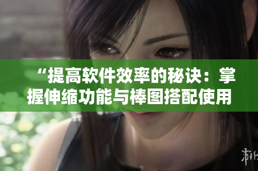 “提高軟件效率的秘訣：掌握伸縮功能與棒圖搭配使用”