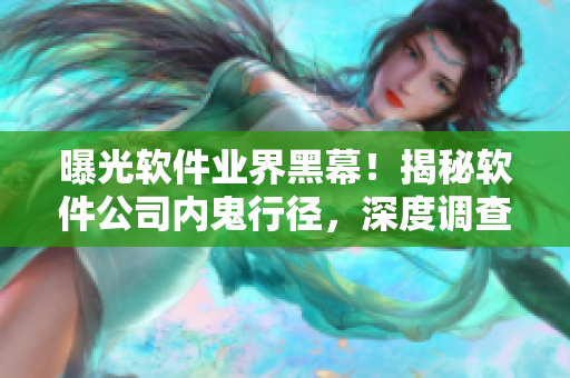 曝光軟件業(yè)界黑幕！揭秘軟件公司內(nèi)鬼行徑，深度調(diào)查令人震驚內(nèi)幕！
