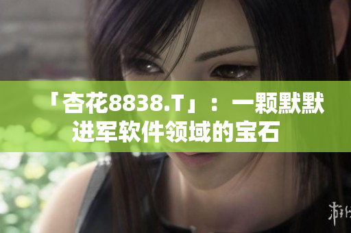 「杏花8838.T」：一顆默默進(jìn)軍軟件領(lǐng)域的寶石