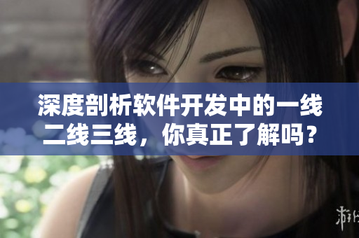深度剖析軟件開發(fā)中的一線二線三線，你真正了解嗎？
