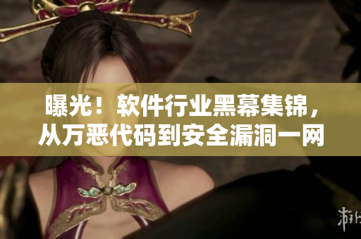 曝光!軟件行業(yè)黑幕集錦,從萬惡代碼到安全漏洞一網(wǎng)打盡 曝光!軟件行業(yè)黑幕集錦,從萬惡代碼到安全漏洞一網(wǎng)打盡
