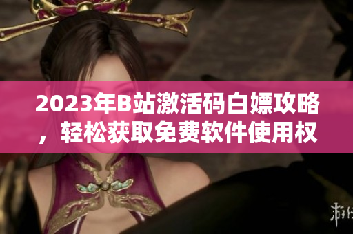 2023年B站激活碼白嫖攻略，輕松獲取免費(fèi)軟件使用權(quán)