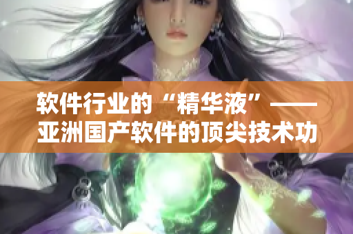 軟件行業(yè)的“精華液”——亞洲國產(chǎn)軟件的頂尖技術功效介紹